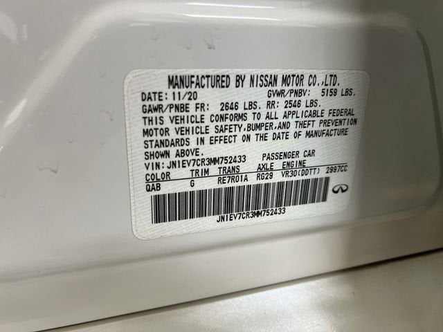 2021 INFINITI Q50 SENSORY AWD