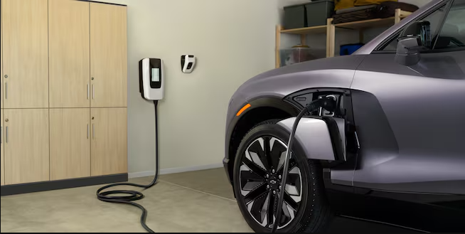 2025 Chevrolet Blazer Gray EV Charging Port Garage